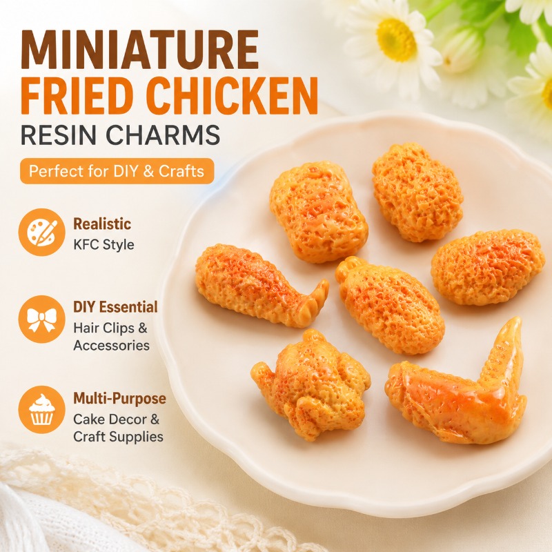 Crafting Resin - Simulated Fried Chicken Drumstick Wing Ornament