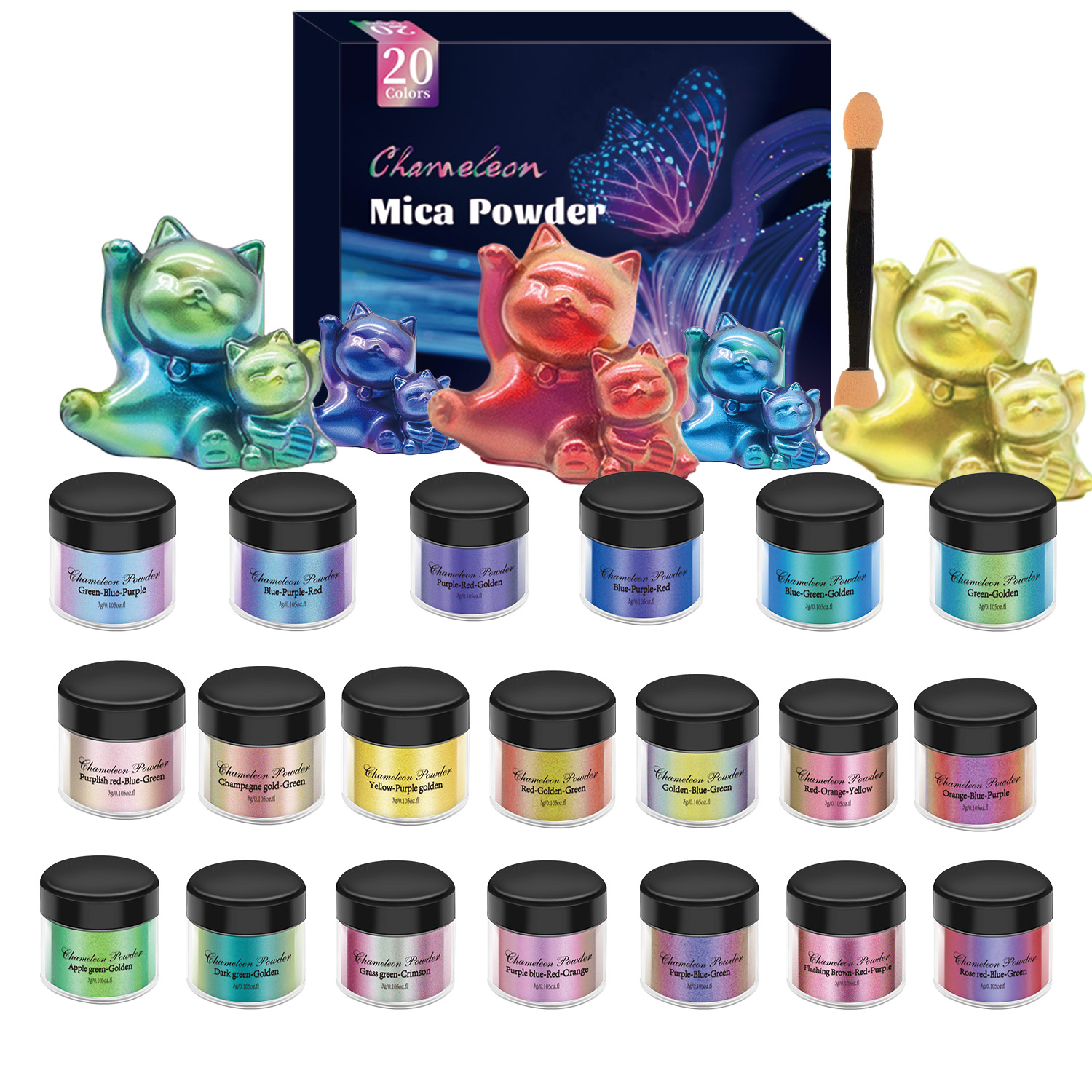 10/20pcs Mirror Chameleons Pig - Resin Jewelry Kit ulasan dan harga