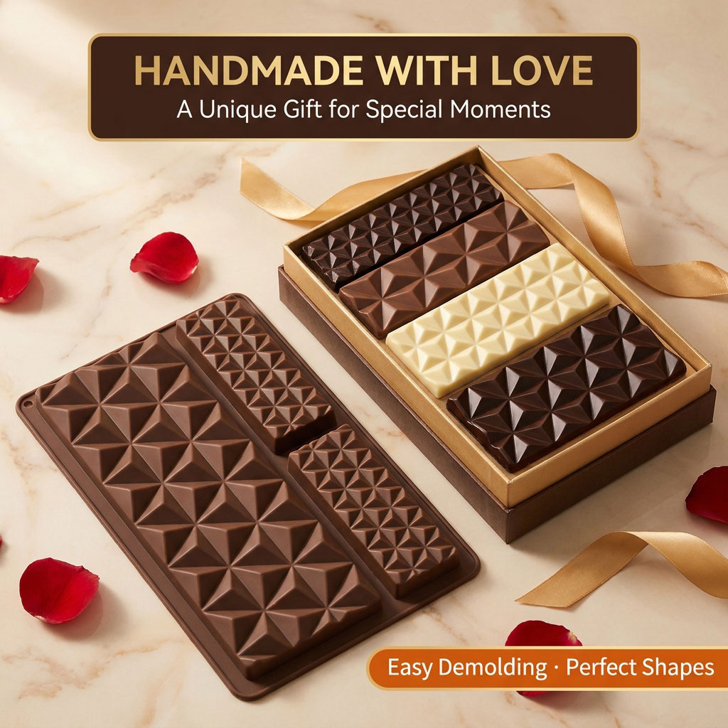 2-in-1 Silicone Chocolate Bar  - Silicone Mold Tray ulasan dan harga