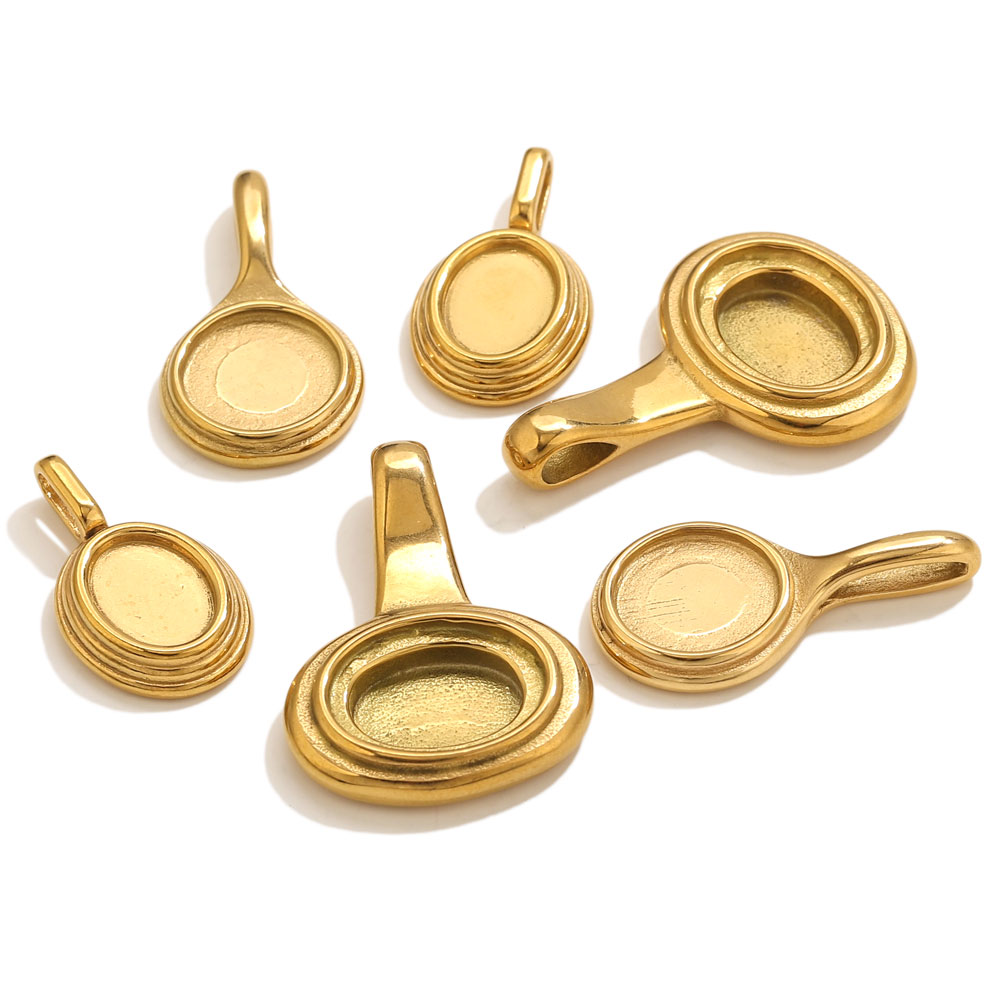 5pcs Stainless Steel Round Ova - Resin Craft Supplies ulasan dan harga