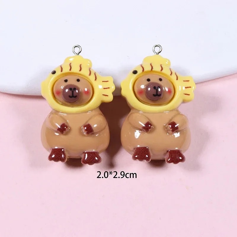 10Pcs Glossy Flatback Capybara - Resin Craft Supplies ulasan dan harga