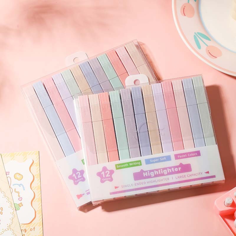 12 Pcs/Set Double Tip Highligh - Stabilo Marker Boss ulasan dan harga