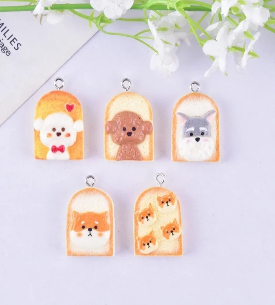 10Pcs Cute Toast Dog Resin Pen - Resin Craft Supplies ulasan dan harga