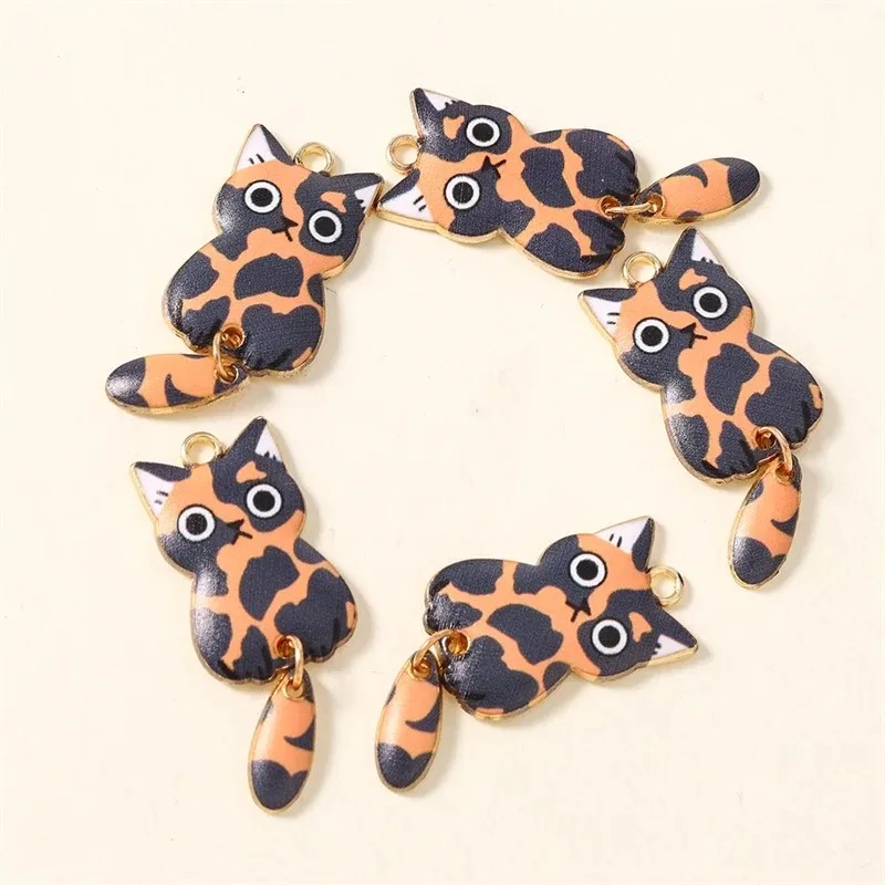 10Pcs 16×39mm Cute Cartoon Cat - Resin Craft Supplies ulasan dan harga