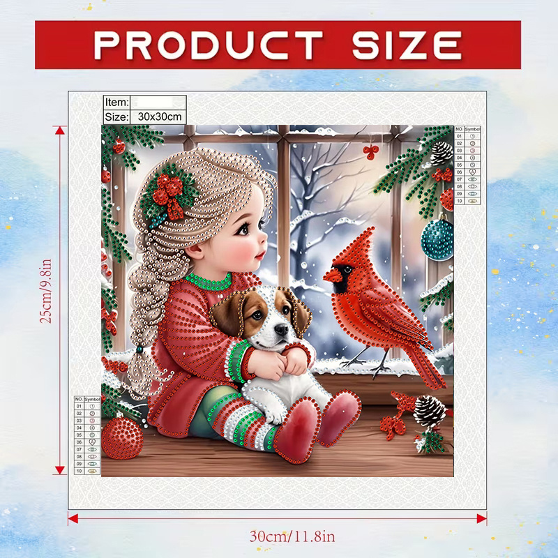 Winter Girl and Dog Diamond Pa - Resin Craft Kit ulasan dan harga