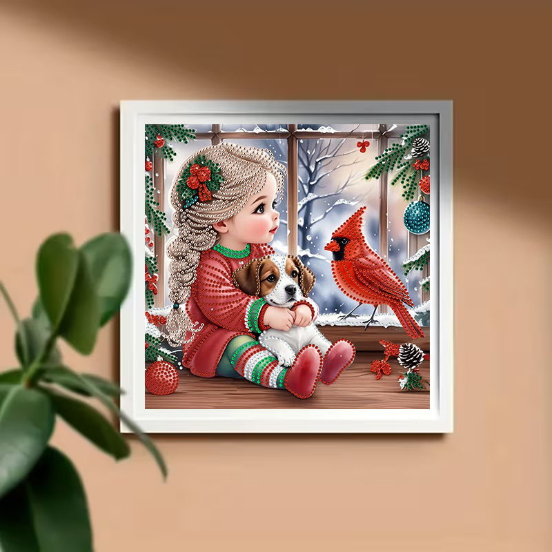 Winter Girl and Dog Diamond Pa - Resin Craft Kit ulasan dan harga
