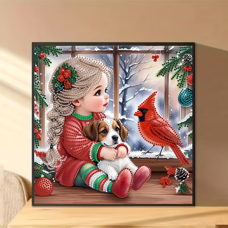 Winter Girl and Dog Diamond Pa - Resin Craft Kit ulasan dan harga